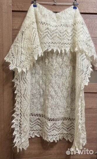 Пуховый платок паутинка