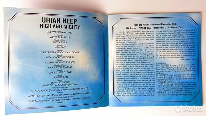 Uriah heep. High And Mighty. CD. Пиратский