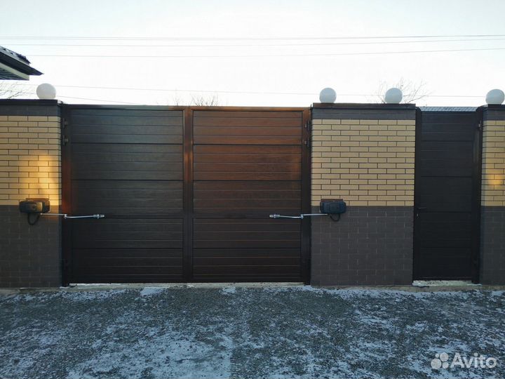 Распашные ворота с электроприводом
