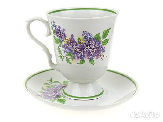 Чайная пара, Бокал с блюдцем - Дулево Фарфор