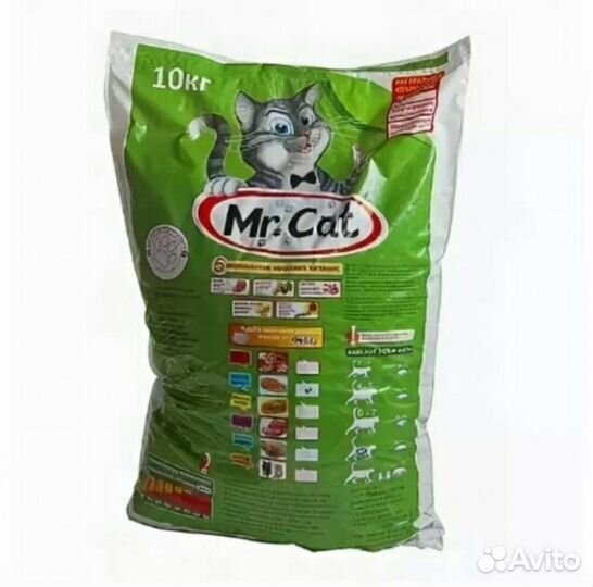Mr cat корм для кошек 10кг