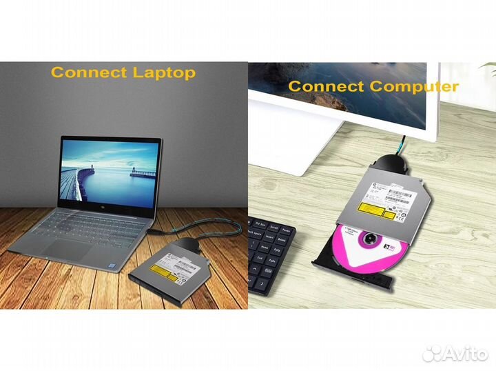 Переходник DVD в USB / Mini SATA II 13Pin - USB