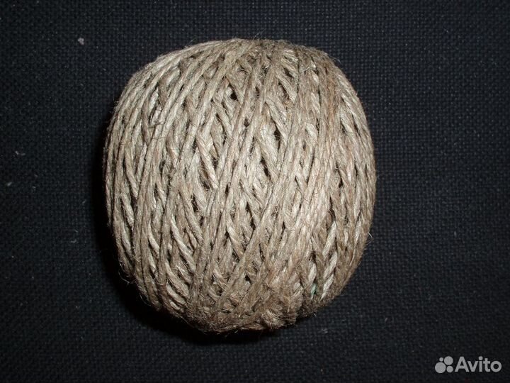 Шпагат джутовый для подвязки, шар 100г, за 1кг