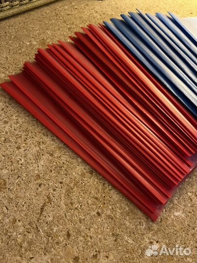 Скоросшиватель пластиковый Комус А4 синий/красный