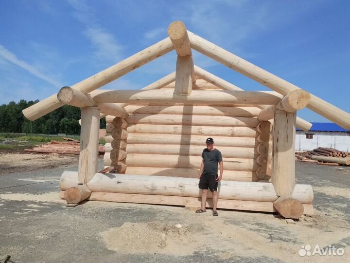 Рубленые бани, дома, срубы