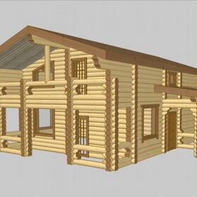 Дома из оцилиндрованного бревна. Проекты и цены