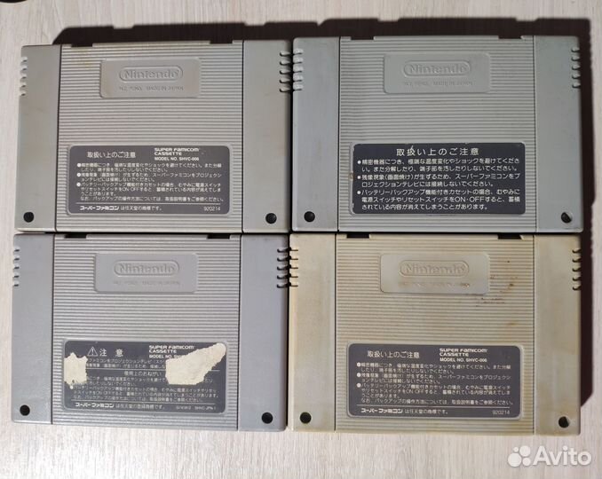 Картриджи Super Famicom