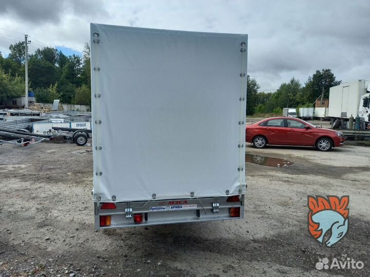 Прицеп с двумя осями и тентом 150 см. Уст. Фаркопа