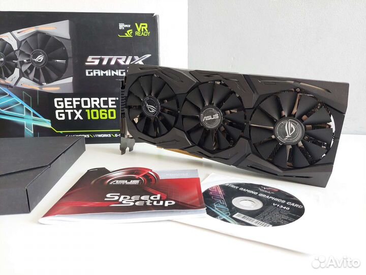 Видеокарта Asus Strix GTX 1060 6GB/ Гарантия