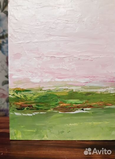 Интерьерная картина абстракция в пастельных тонах