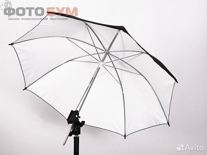 Зонт черно-белый fujimi 84 см