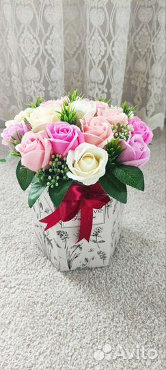 Букеты из мыльных роз