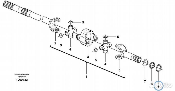 024800 (24800) Стопорное кольцо полуоси экскаватор