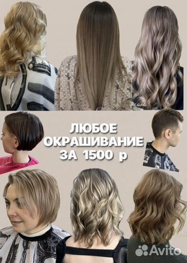 Любое окрашивание.Модель