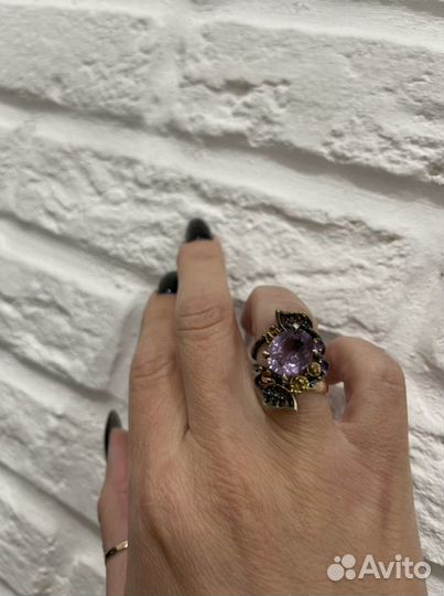Серебряное кольцо с аметистом
