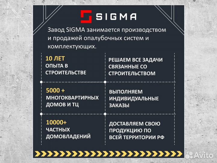 Опалубка - мелкощитовая опалубка H1.5 Sigma Pro