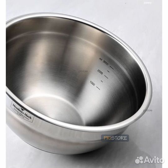 Набор стальных мисок + дуршлаг Меmbers Mark