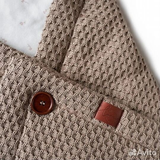 Конверт-плед вязаный loom