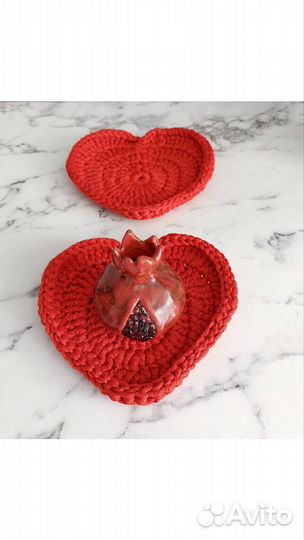 Подставка под горячее в виде сердца 2 шт