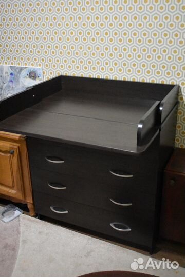 Комод с пеленальным столиком дуб венге