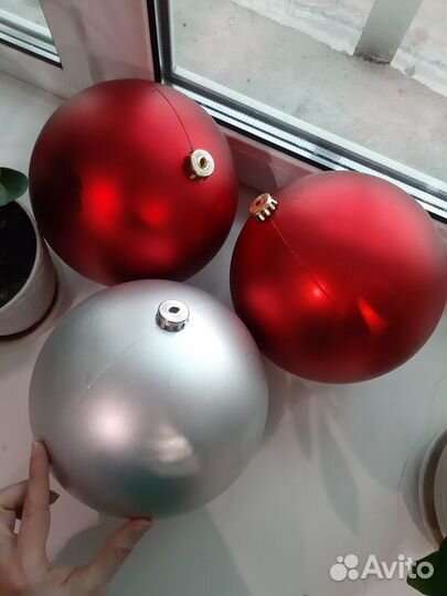 Шары новогодние большие на ёлку 20см и 30см