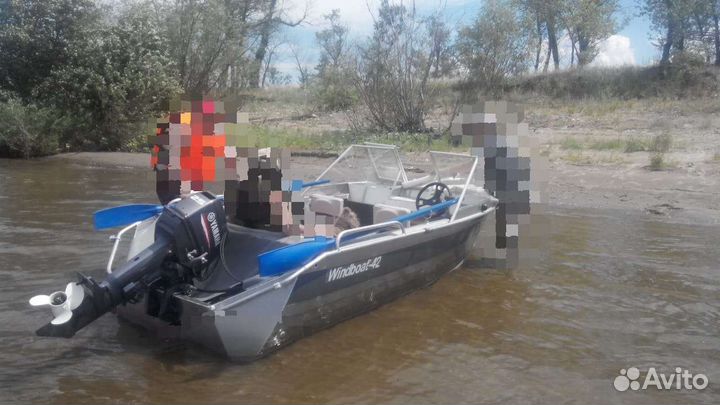 Лодка windboat 42 M PRO S+ yamaha 25+прицеп мсза