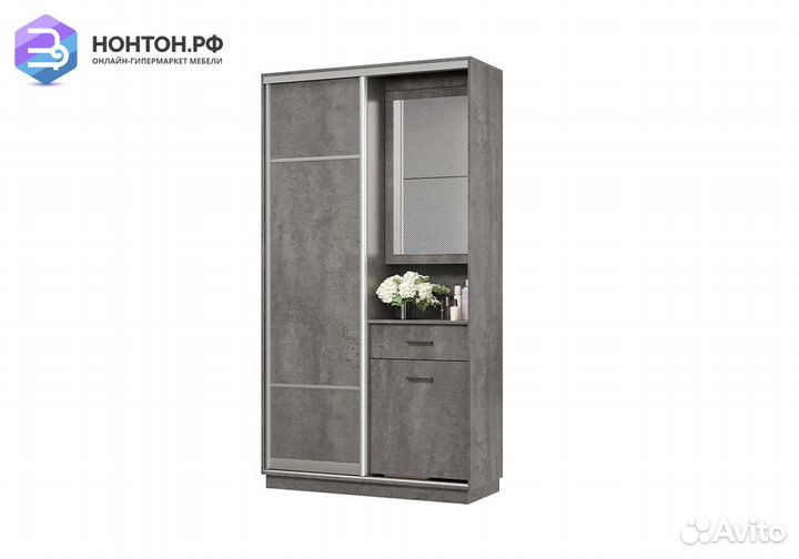 Прихожая-купе Фет мини бетон