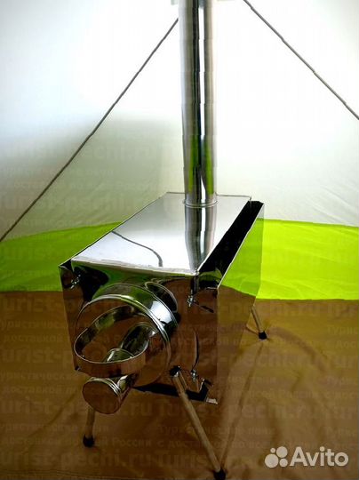 Печь для палатки Пошехонка Средняя на 30 л. c 3D э