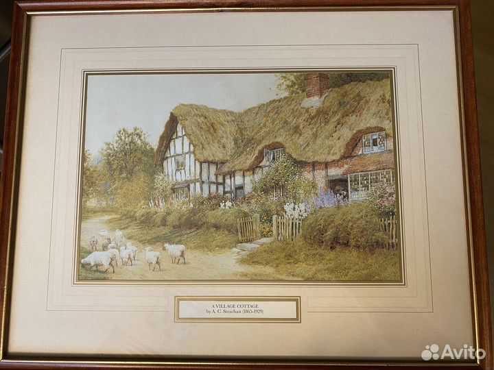 Постер винтажный Уютная Англия, А. Стрэчана