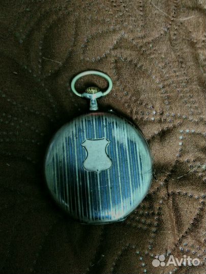 Часы серебряные.1895год Амстердам анкер 15 рубинов