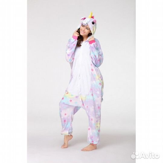 Пижама кигуруми звездный единорог XL (175-185см)