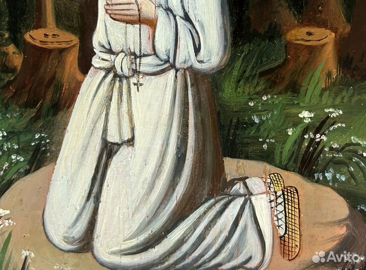 Икона Святой Серафим Саровский в Молении на Камне