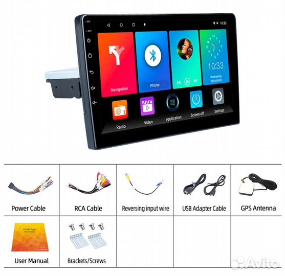 Магнитола 1Din На Андроиде с Экраном 10 Дюймов2/32