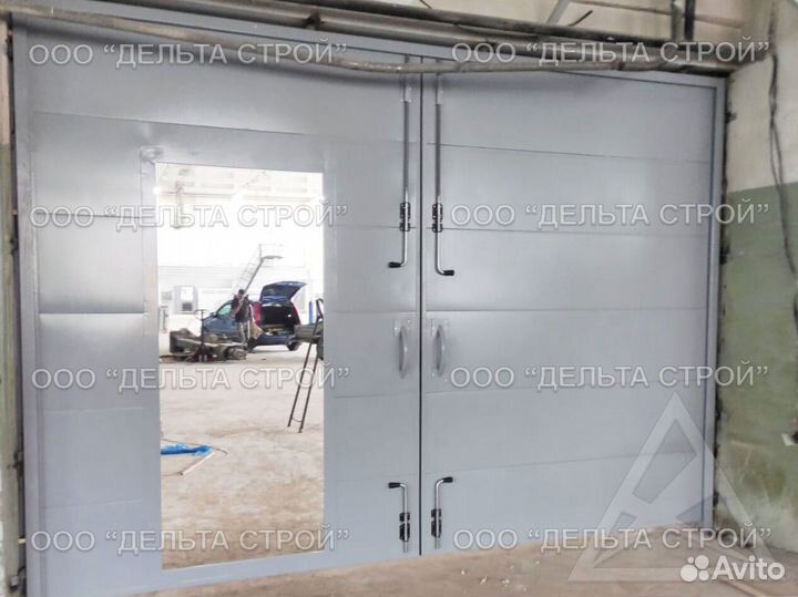 Промышленные ворота с калиткой