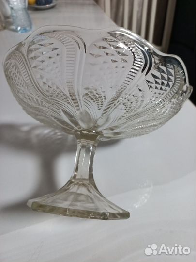 Ваза для фруктов на ножке СССР