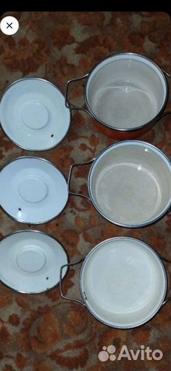 Кастрюля эмалированная СССР бу