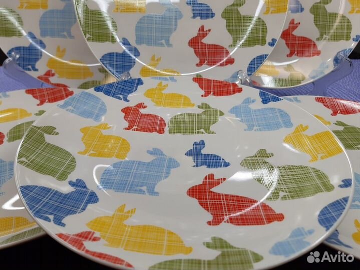 Тарелки закусочные Кролик Фарфор 20 см