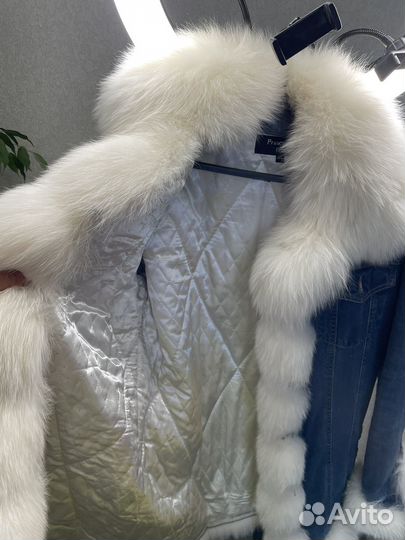 Стильная джинсовка с мехом