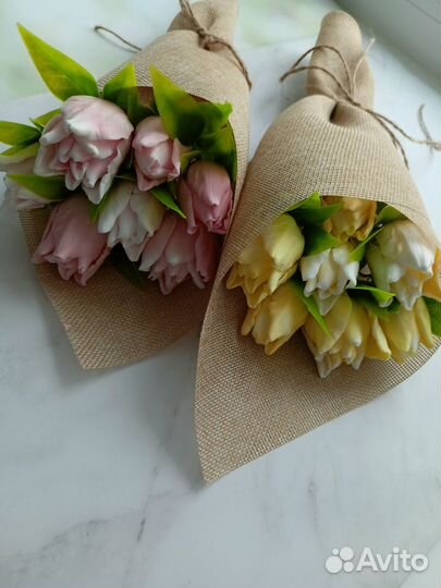 Букет тюльпанов из мыла