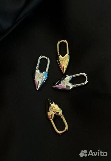 Серьги сердце