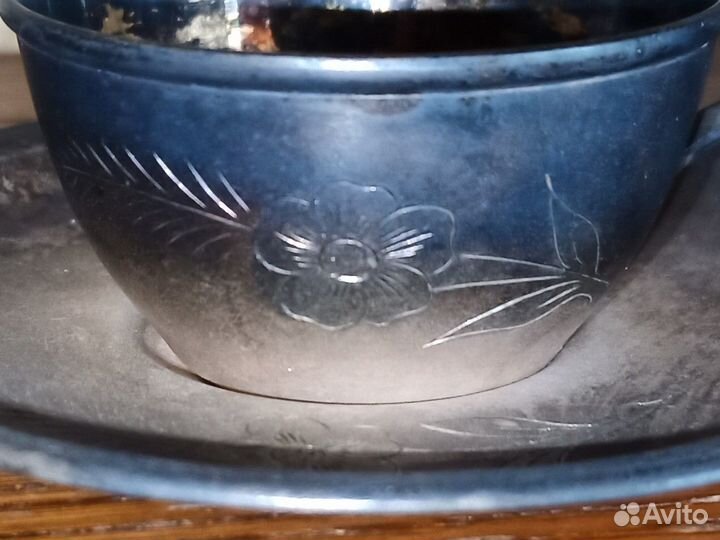 Кофейные чашки мельхиор винтаж СССР
