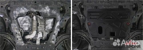 Защита картера двигателя и кпп Nissan Qashqai креп