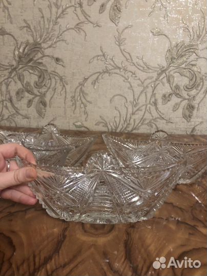 Хрустальная ваза для салатов