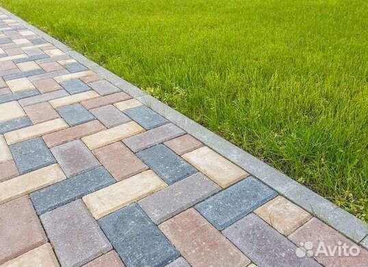 Плитка тротуарная, брусчатка,бордюры