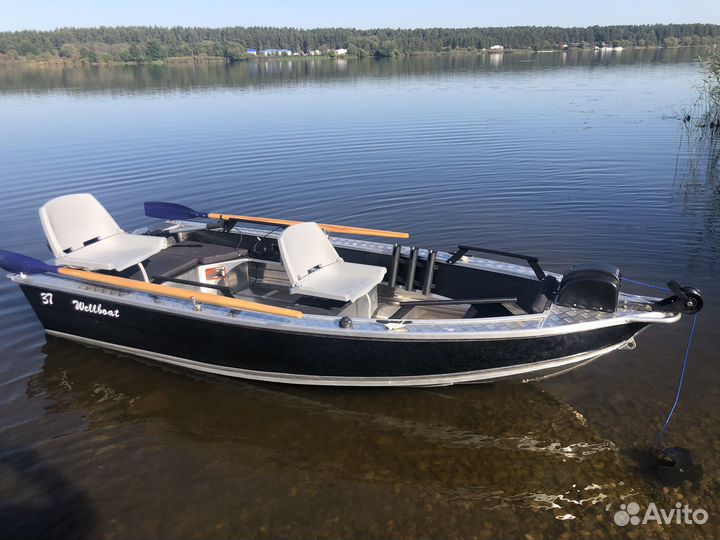 Алюминиевая лодка Wellboat 37 + Gladiator 9,9 (15