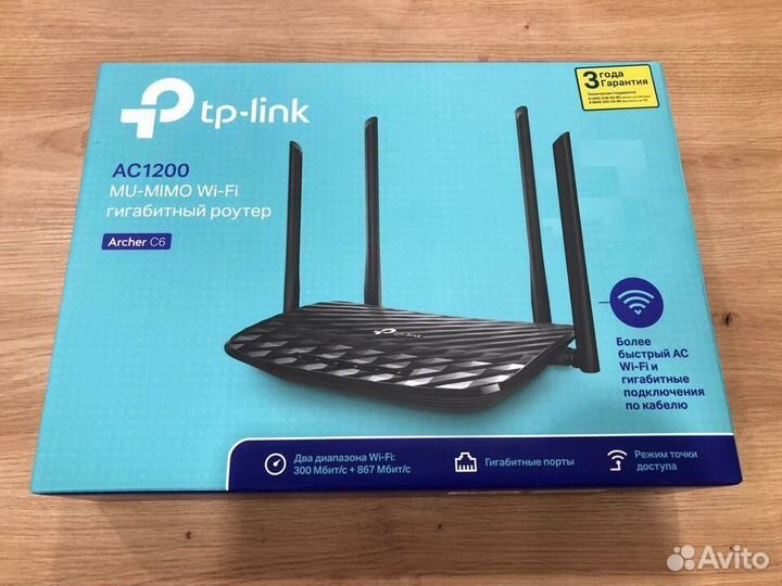 Wifi Роутер беспроводной tp-link Archer C6 AC1200