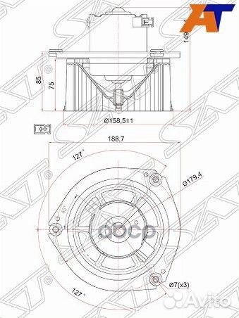 Мотор отопителя салона nissan atlas F23H41 93-9