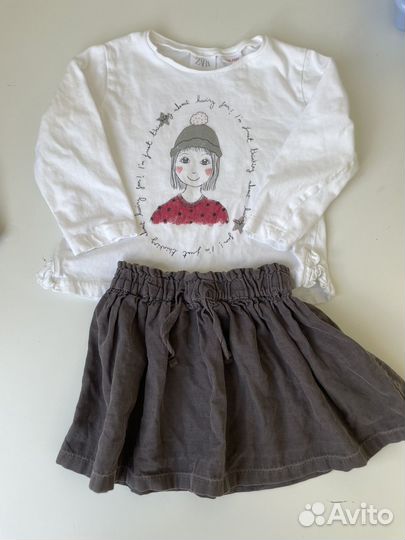 Пакет фирменных вещей 86-92 и обувь