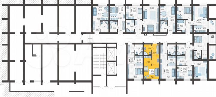 Квартира-студия, 20,7 м², 1/19 эт.