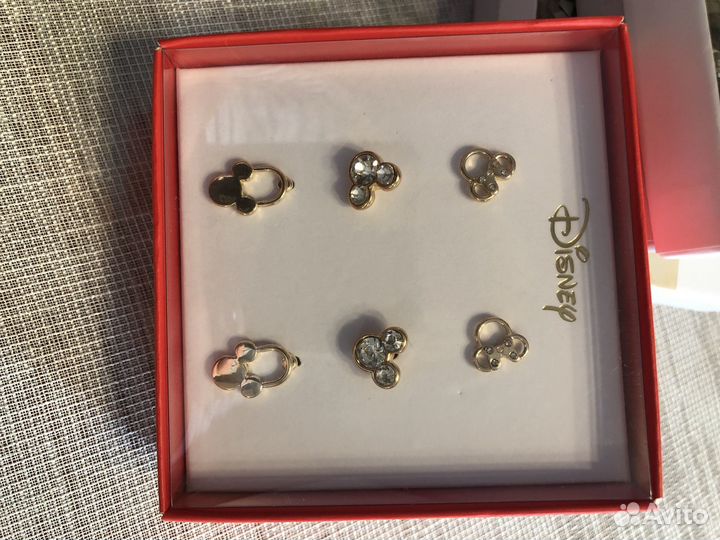 Серьги Disney Minni mouse (биж) Оригинал. Новые